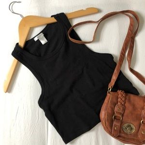 Bozollo black crop tank M